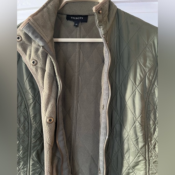 Talbots Fleece-lined Quilted Barn Jacket with or without belt, M - Picture 6 of 8